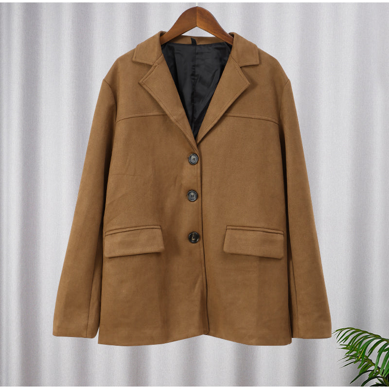 Kadın Kahverengi Oversize Blazer Ceket