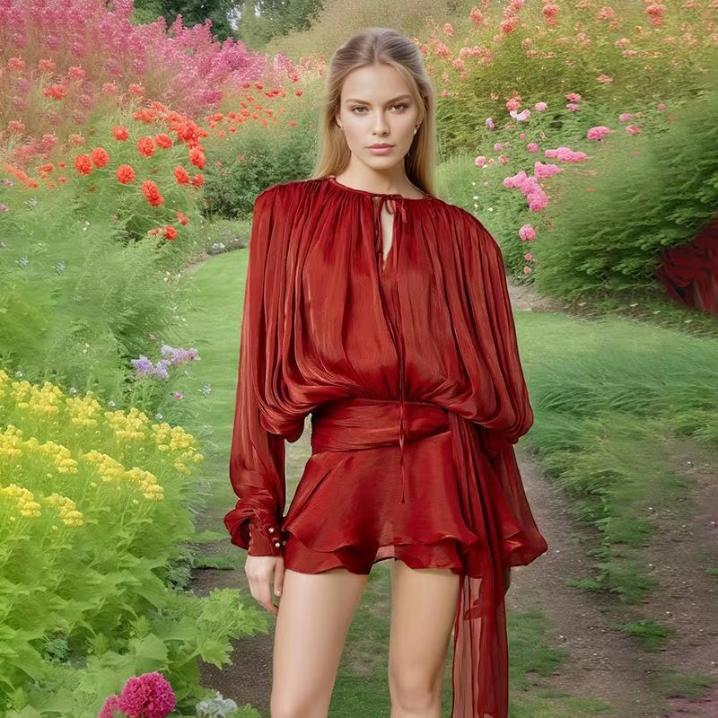 Romantik Bohem Tarz Mini Elbise