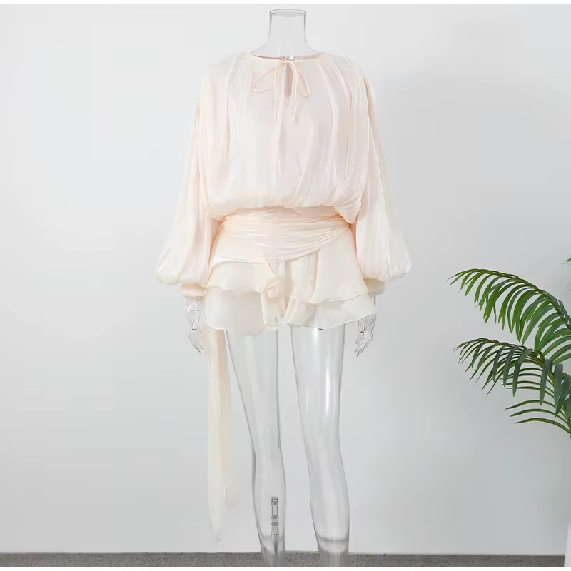 Romantik Bohem Tarz Mini Elbise
