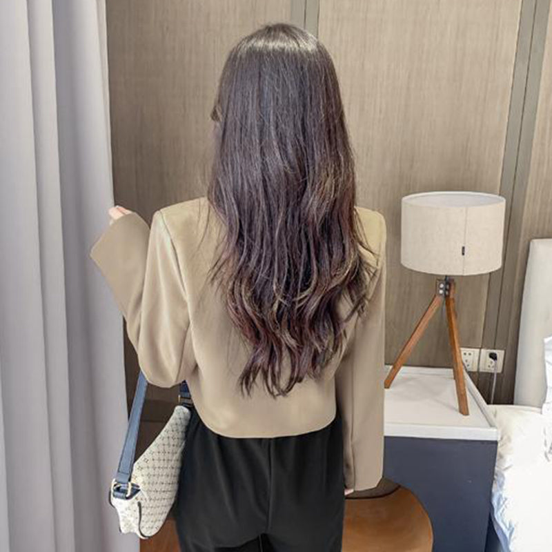 Kadın Kısa  Blazer Ceket - Tek Düğmeli Şık Ofis Stili