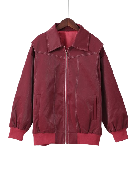Vintage Oversize Deri Ceket – Zamansız Stil ve Rahatlık